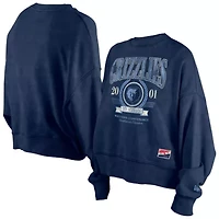 NBA Memphis Grizzlies Throwback Vintage Enzyme Wash Oversized Boxy Pullover Sweatshirt