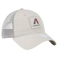 MLB Light Beige Arizona Diamondbacks Square Stitch 9TWENTY Adjustable Hat