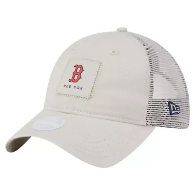 Boston Red Sox MLB Light Beige Boston Sox Square Stitch 9TWENTY Adjustable Hat