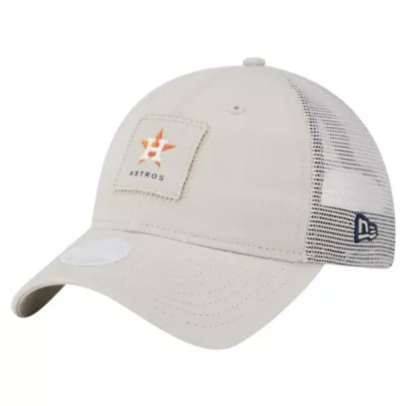 MLB Light Beige Houston Astros Square Stitch 9TWENTY Adjustable Hat