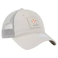 MLB Light Beige Houston Astros Square Stitch 9TWENTY Adjustable Hat