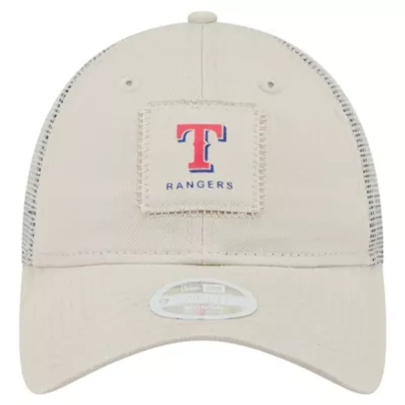 MLB Light Beige Texas Rangers Square Stitch 9TWENTY Adjustable Hat