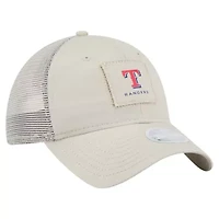 MLB Light Beige Texas Rangers Square Stitch 9TWENTY Adjustable Hat