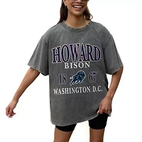 NCAA Grey Howard Bison Oversized Snow Wash T-Shirt
