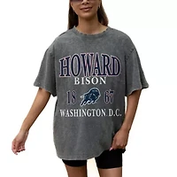 NCAA Grey Howard Bison Oversized Snow Wash T-Shirt
