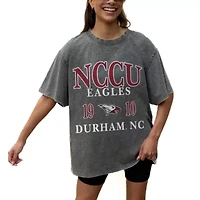 NC Central Eagles NCAA Grey North Carolina Oversized Snow Wash T-Shirt