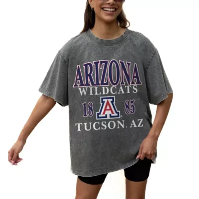 NCAA Grey Arizona Wildcats Oversized Snow Wash T-Shirt