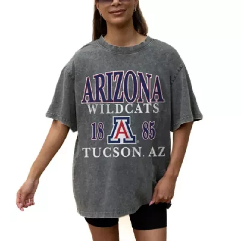 NCAA Grey Arizona Wildcats Oversized Snow Wash T-Shirt