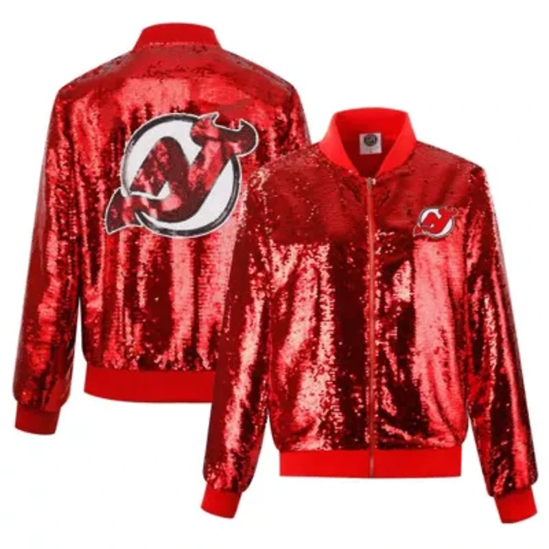 NHL New Jersey Devils Sequin Full-Zip Jacket