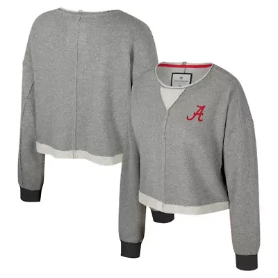 Alabama Crimson Tide NCAA Magnum Scoop Neck Cropped Pullover Sweatshirt