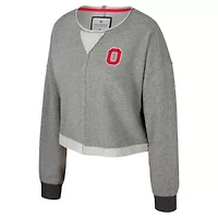 NCAA Ohio State Buckeyes Magnum Scoop Neck Cropped Pullover Sweatshirt