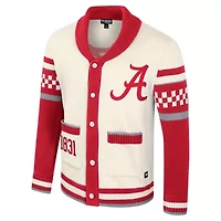 Alabama Crimson Tide NCAA Wild Collective Button-Up Jacquard Sweater