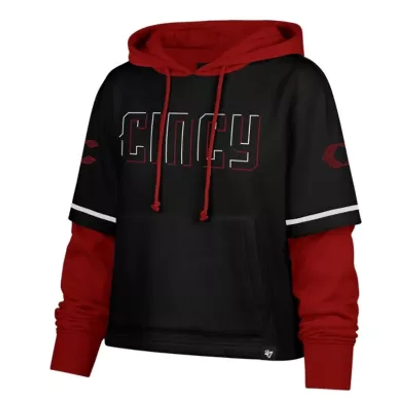 MLB Cincinnati Reds City Connect Shortstop Cropped Pullover Hoodie
