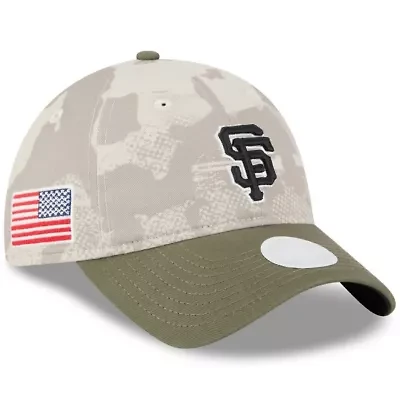 MLB Light Beige/Olive San Francisco Giants 2025 Armed Forces Day 9TWENTY Adjustable Hat