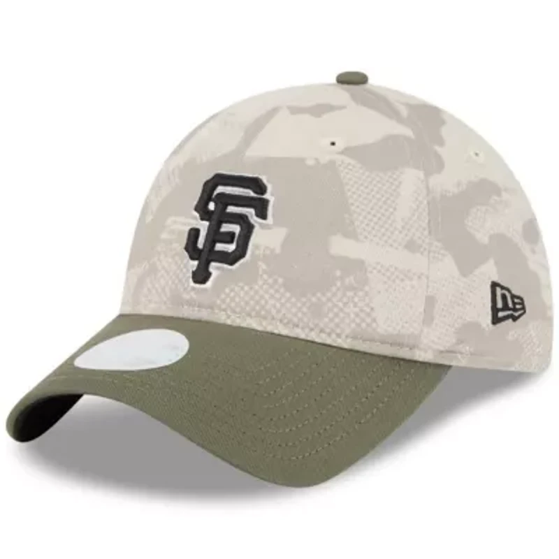 MLB Light Beige/Olive San Francisco Giants 2025 Armed Forces Day 9TWENTY Adjustable Hat