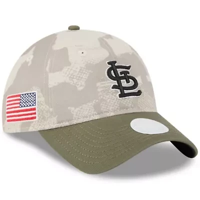 MLB Light Beige/Olive St. Louis Cardinals 2025 Armed Forces Day 9TWENTY Adjustable Hat
