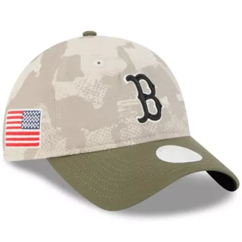 Boston Red Sox MLB Light Beige/Olive Boston Sox 2025 Armed Forces Day 9TWENTY Adjustable Hat