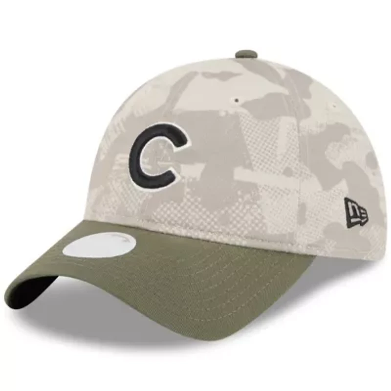 MLB Light Beige/Olive Chicago Cubs 2025 Armed Forces Day 9TWENTY Adjustable Hat