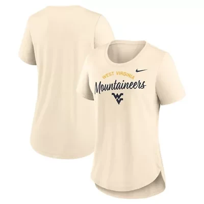NCAA Nike West Virginia Mountaineers Script Logo Tri-Blend T-Shirt
