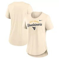 NCAA Nike West Virginia Mountaineers Script Logo Tri-Blend T-Shirt