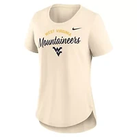 NCAA Nike West Virginia Mountaineers Script Logo Tri-Blend T-Shirt