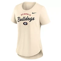 NCAA Nike Georgia Bulldogs Script Logo Tri-Blend T-Shirt