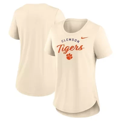 NCAA Nike Clemson Tigers Script Logo Tri-Blend T-Shirt