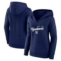 MLB Logo Athletic New York Yankees Triumphant V-Neck Pullover Hoodie