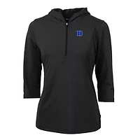 Duke Blue Devils NCAA Virtue Eco Pique Recycled Half-Zip 3/4-Sleeve Hoodie
