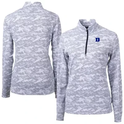 Duke Blue Devils NCAA Traverse Stretch Eco Print Quarter-Zip Pullover Top