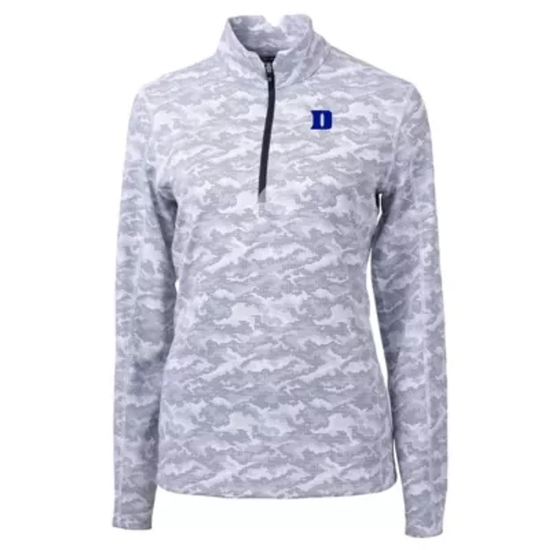 Duke Blue Devils NCAA Traverse Stretch Eco Print Quarter-Zip Pullover Top