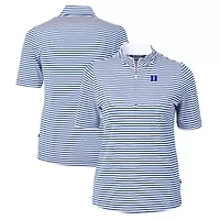 Duke Blue Devils NCAA Virtue Eco Pique Stripe Recycled Tri-Blend Quarter-Zip Top