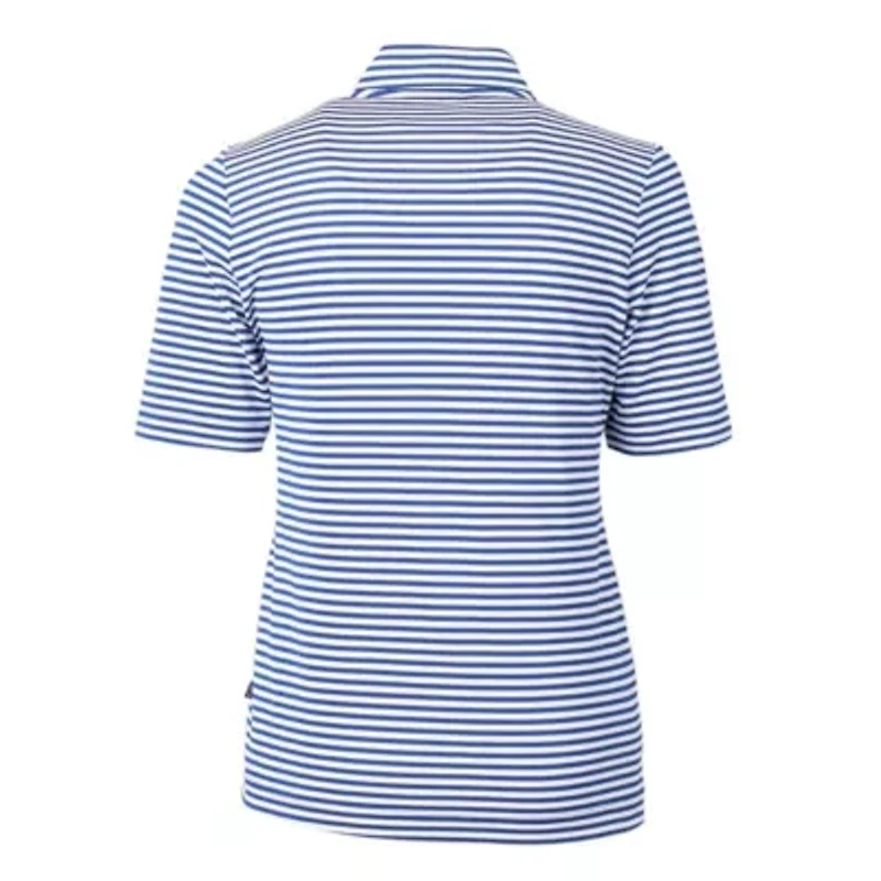 Duke Blue Devils NCAA Virtue Eco Pique Stripe Recycled Tri-Blend Quarter-Zip Top