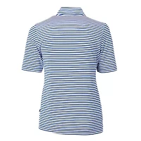 Duke Blue Devils NCAA Virtue Eco Pique Stripe Recycled Tri-Blend Quarter-Zip Top