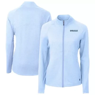 Spelman College Jaguars NCAA Heather Light Adapt Eco Knit Recycled Raglan Full-Zip Top