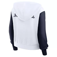 NCAA Nike West Virginia Mountaineers Cropped Color-Block Script Full-Zip Hoodie