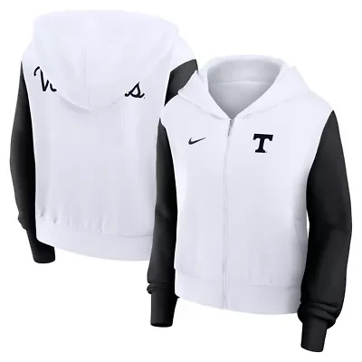 NCAA Nike Tennessee Volunteers Cropped Color-Block Script Full-Zip Hoodie