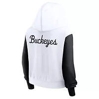 NCAA Nike Ohio State Buckeyes Cropped Color-Block Script Full-Zip Hoodie