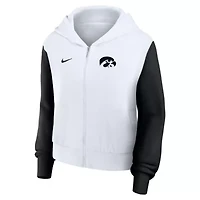 NCAA Nike Iowa Hawkeyes Cropped Color-Block Script Full-Zip Hoodie