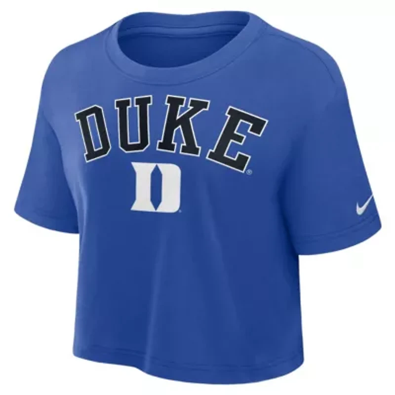 Duke Blue Devils NCAA Nike Athletic Prep Arch Dri-FIT Cropped T-Shirt