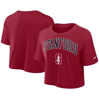 Stanford Cardinal NCAA Nike Athletic Prep Arch Dri-FIT Cropped T-Shirt