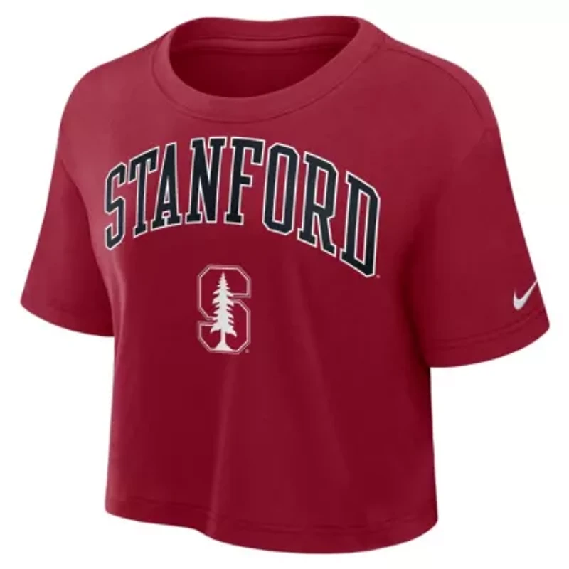 Stanford Cardinal NCAA Nike Athletic Prep Arch Dri-FIT Cropped T-Shirt