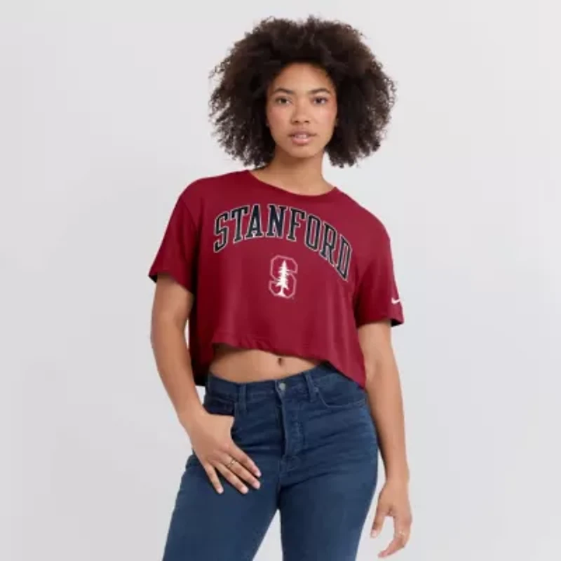 Stanford Cardinal NCAA Nike Athletic Prep Arch Dri-FIT Cropped T-Shirt