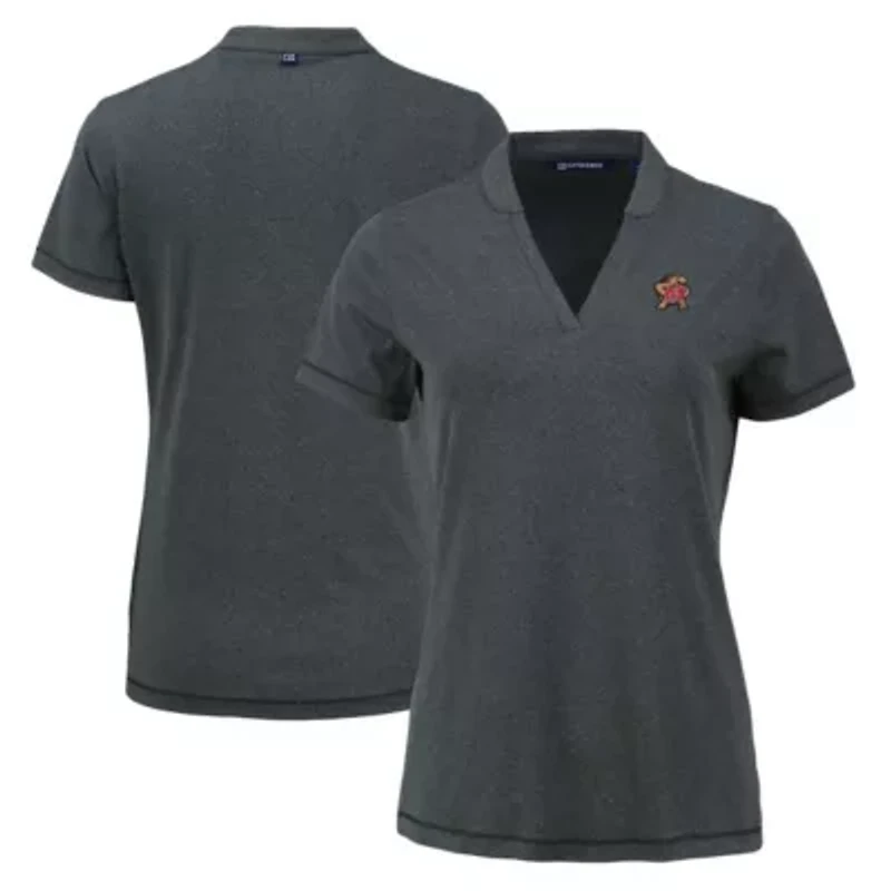 NCAA Maryland Terrapins Forge Blade Collar V-Neck Top