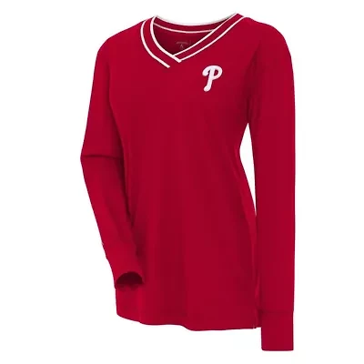 MLB Philadelphia Phillies Symbolic Long Sleeve V-Neck Top