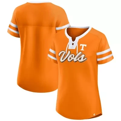 NCAA Fanatics Tennessee Volunteers Iconic Athena Lace-Up T-Shirt