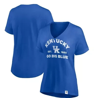 NCAA Fanatics Kentucky Wildcats True Classics Slub Flowy V-Neck T-Shirt