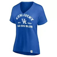 NCAA Fanatics Kentucky Wildcats True Classics Slub Flowy V-Neck T-Shirt