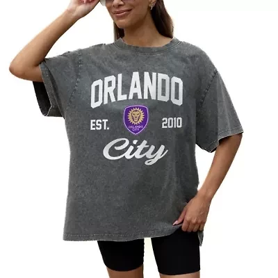 MLS Orlando City SC Tackle Titan Oversized Snow Wash T-Shirt