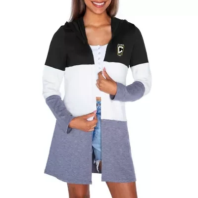 MLS Columbus Crew Offside Hustle Colorblock Tri-Blend Hooded Cardigan